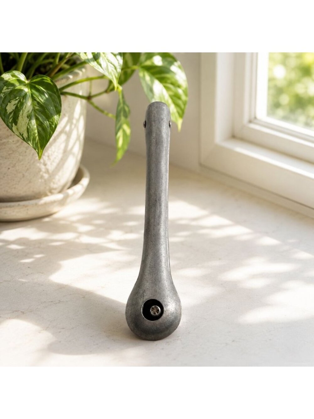 Vintage Cast Aluminum Citrus Juicer Hand Press With Rustic Patina 6.5 Inches Lon